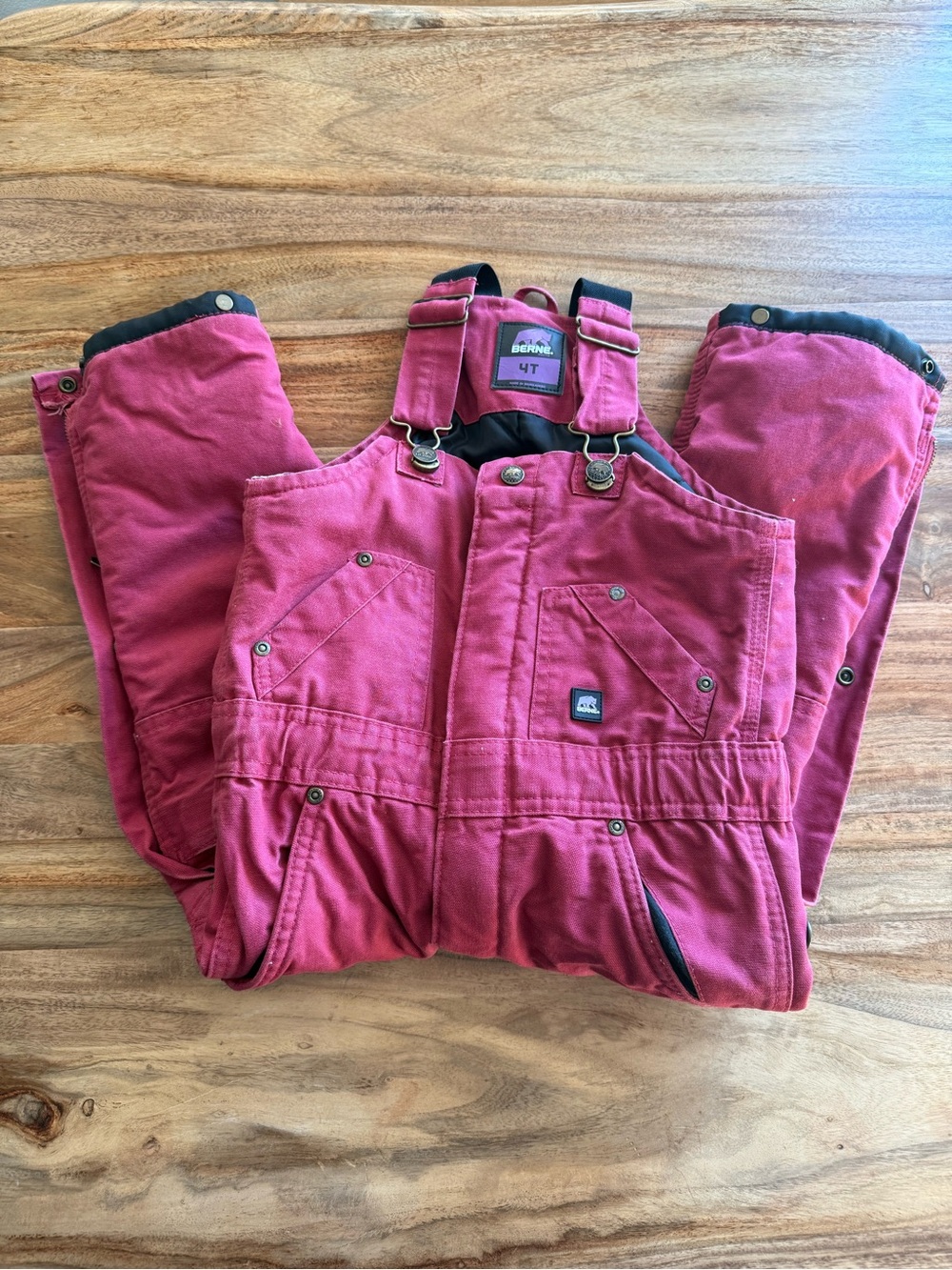 Kids Insulated Rose Overalls with Adjustable Straps